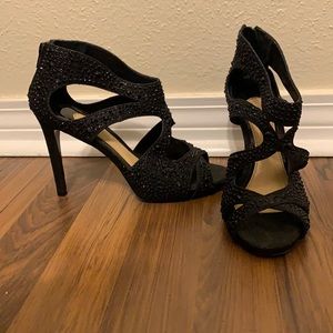 Gianni Bini Black Rhinestone Hees